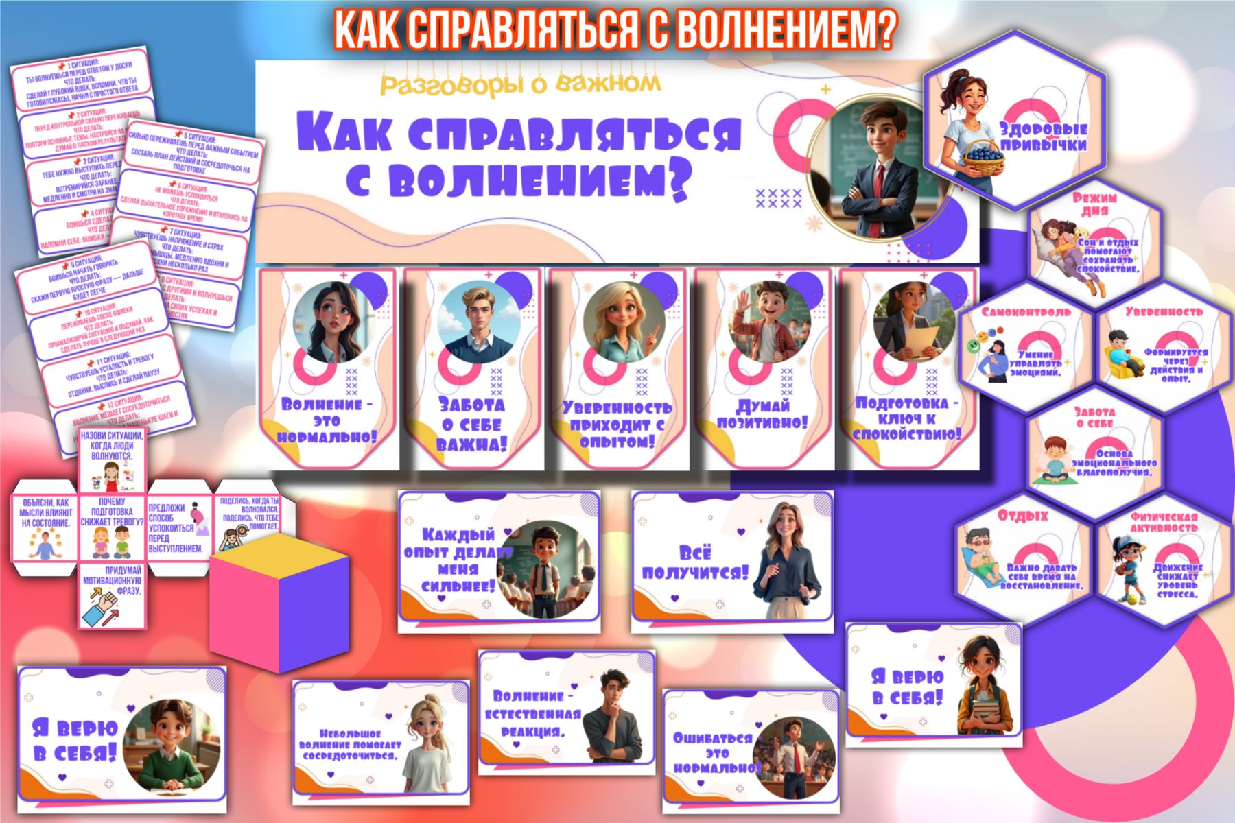 Превью шаблона Как справляться с волнением