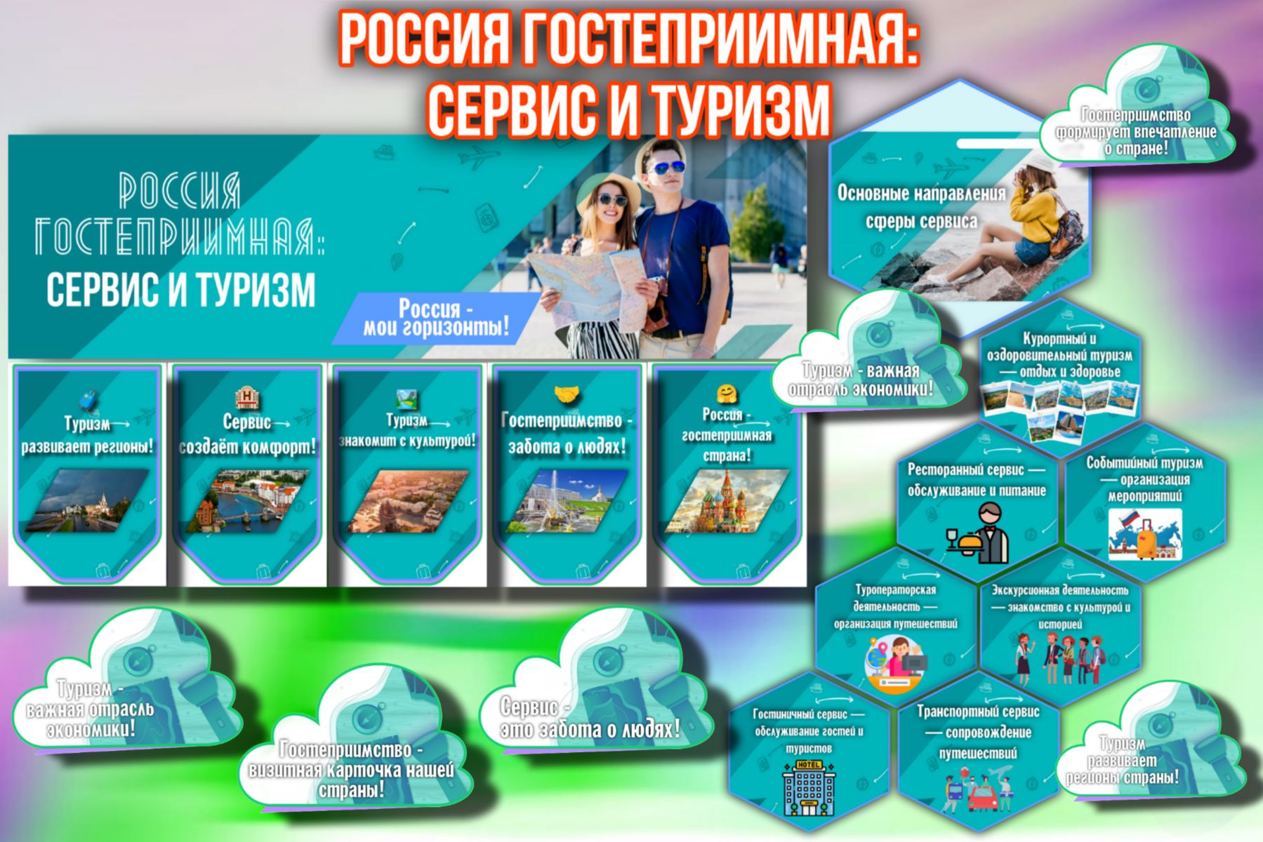 Превью шаблона Россия гостеприимная сервис и туризм